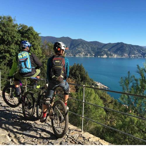 Punto panoramico del Bike Tour nel Parco di Portofino