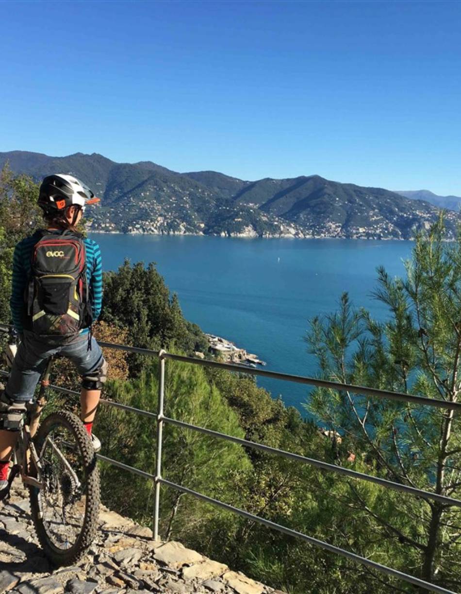 Punto panoramico del Bike Tour nel Parco di Portofino