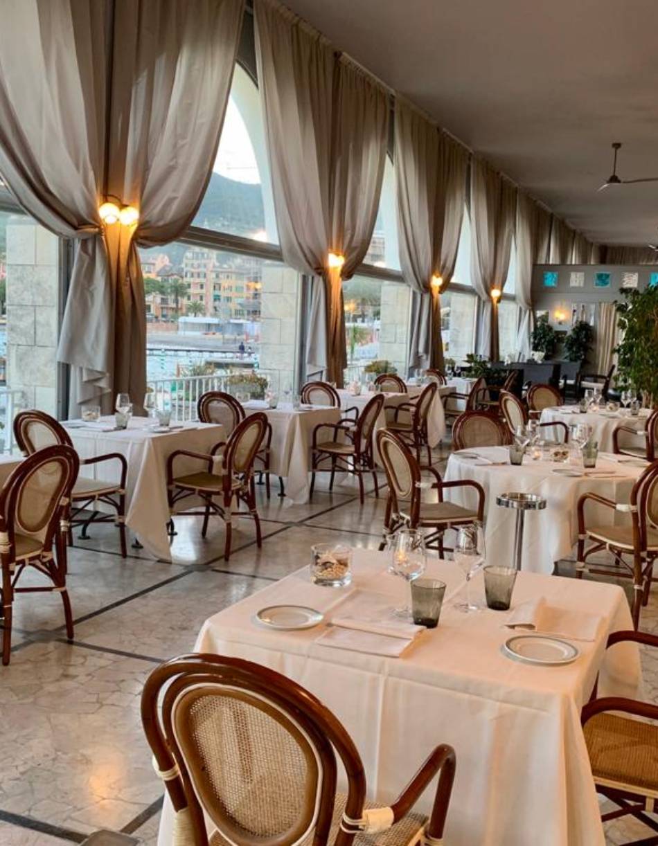 Sala del Ristorante dell'Hotel Helios a Santa Margherita Ligure