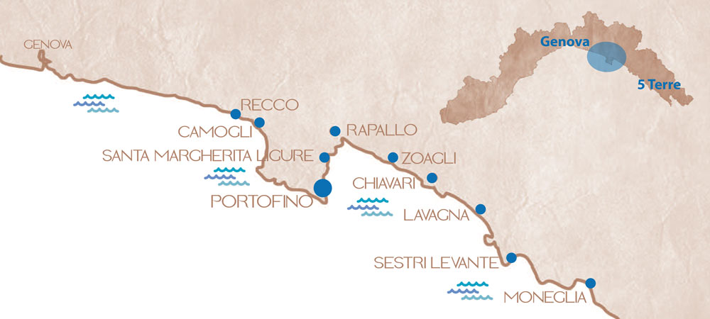 Mappa Portofino Coast